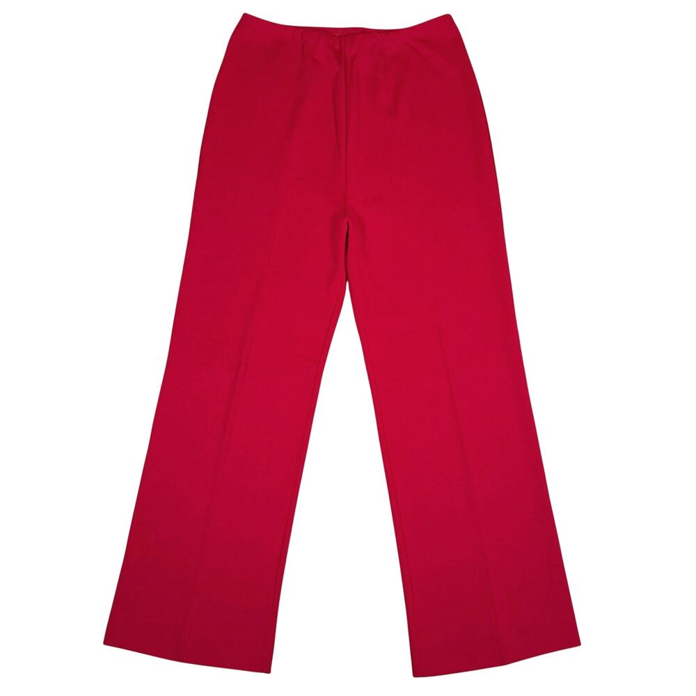 Vintage High Waist Elastic Stretch Waist Dark Red Pants Size Medium